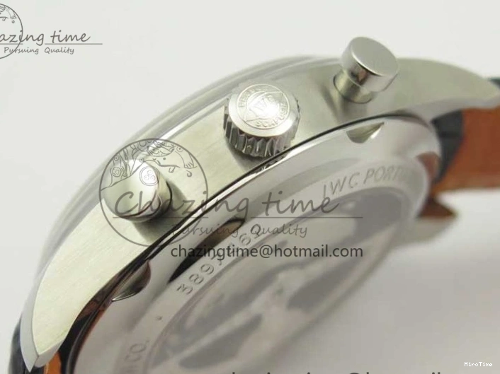 MIROTIME 0320 Portuguese Chrono SS ZF 1:1 Best Edition Gray Dial SS On Black Leather Strap A ZipUp 7215